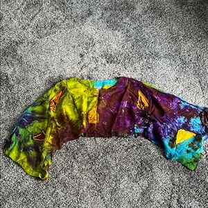 African Inspired Colorful Tie-Dye Crop Blouse
